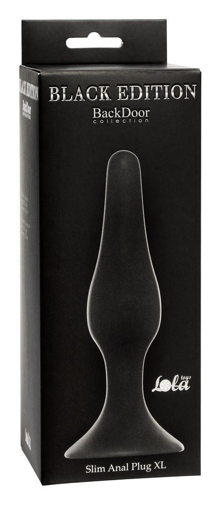 Чёрная анальная пробка Slim Anal Plug XL - 15,5 см. Чёрная анальная пробка Slim Anal Plug XL - 15,5 см.