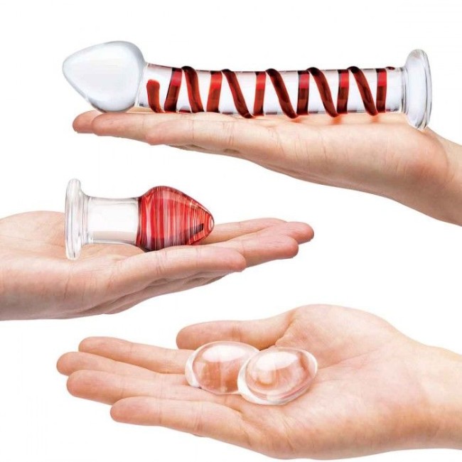 Набор из 4 стеклянных предметов Mr. Swirly Set Набор из 4 стеклянных предметов Mr. Swirly Set