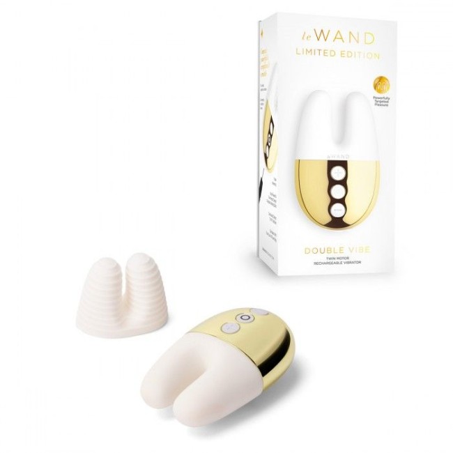 Белый вибратор с ушками Le Wand Double Vibe Белый вибратор с ушками Le Wand Double Vibe