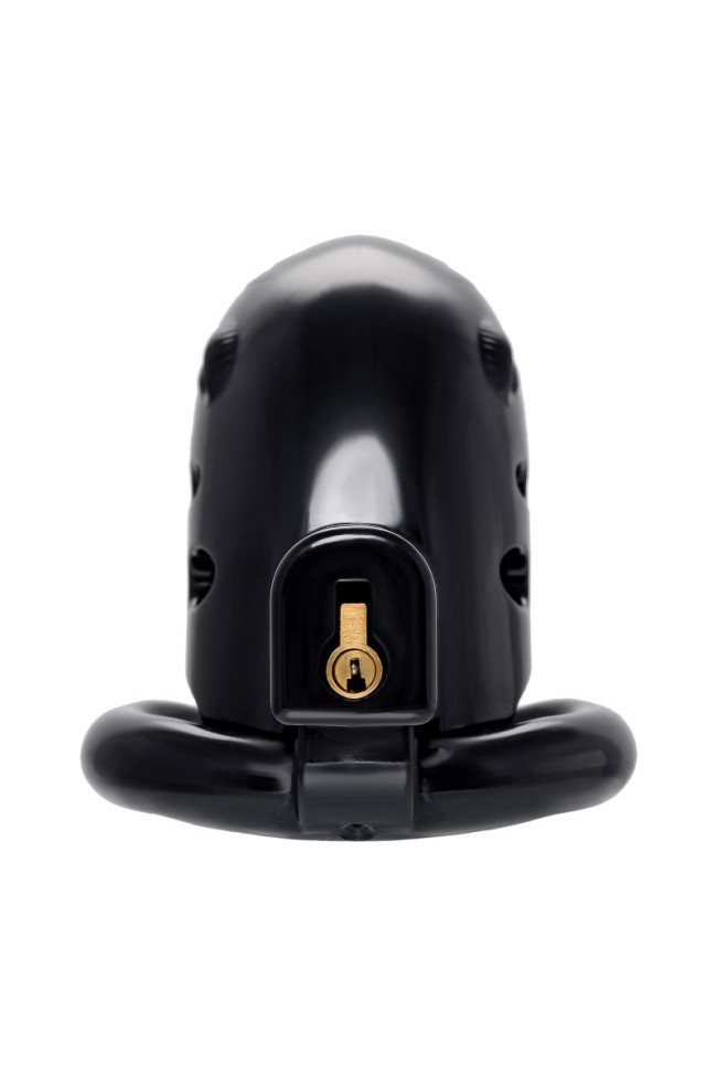 Черный мужской пояс верности из пластика Черный мужской пояс верности из пластика