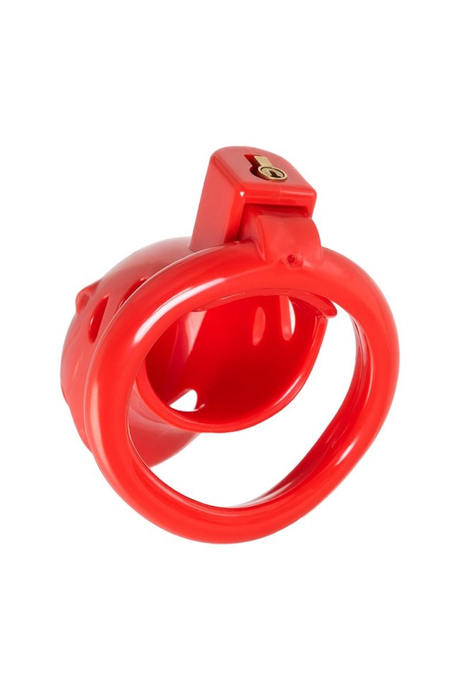 Красный мужской пояс верности из пластика Красный мужской пояс верности из пластика