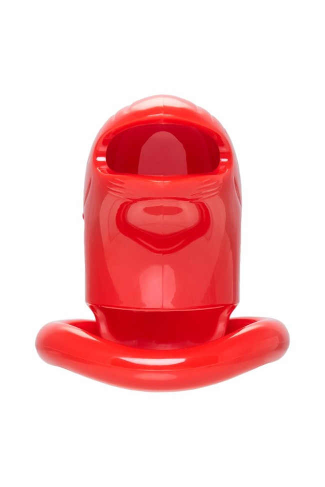 Красный мужской пояс верности из пластика Красный мужской пояс верности из пластика