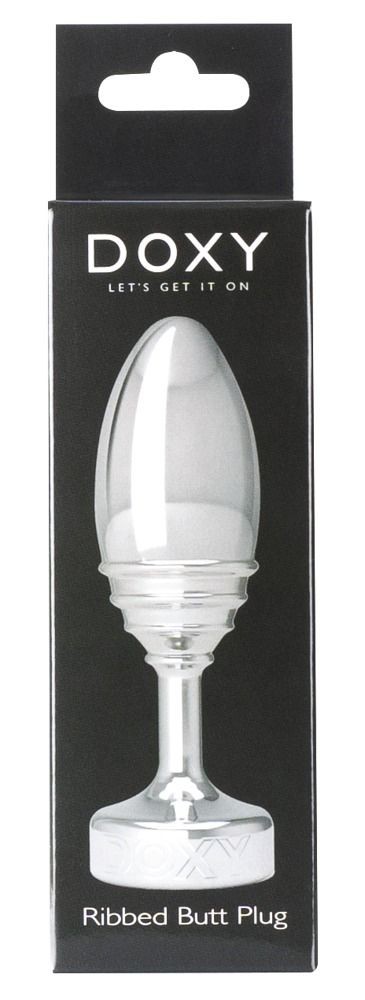 Серебристая анальная втулка Doxy Ribbed Butt Plug - 10,5 см. Серебристая анальная втулка Doxy Ribbed Butt Plug - 10,5 см.