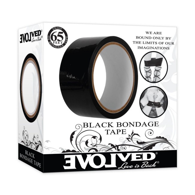 Черная лента для бондажа Black Bondage Tape - 20 м. Черная лента для бондажа Black Bondage Tape - 20 м.
