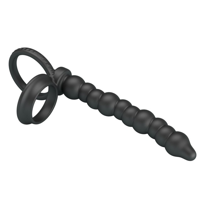 Черная насадка на пенис для двойного проникновения Dillion Черная насадка на пенис для двойного проникновения Dillion