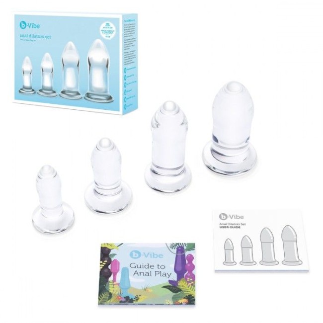 Набор из 4 тренировочных стеклянных расширителей Anal Dilators Set Набор из 4 тренировочных стеклянных расширителей Anal Dilators Set