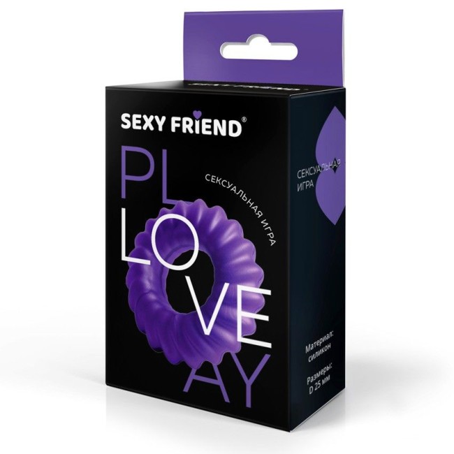 Фиолетовое фигурное эрекционное кольцо Фиолетовое фигурное эрекционное кольцо