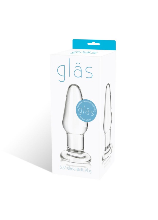 Гладкая стеклянная анальная пробка - 8 см. Гладкая стеклянная анальная пробка - 8 см.