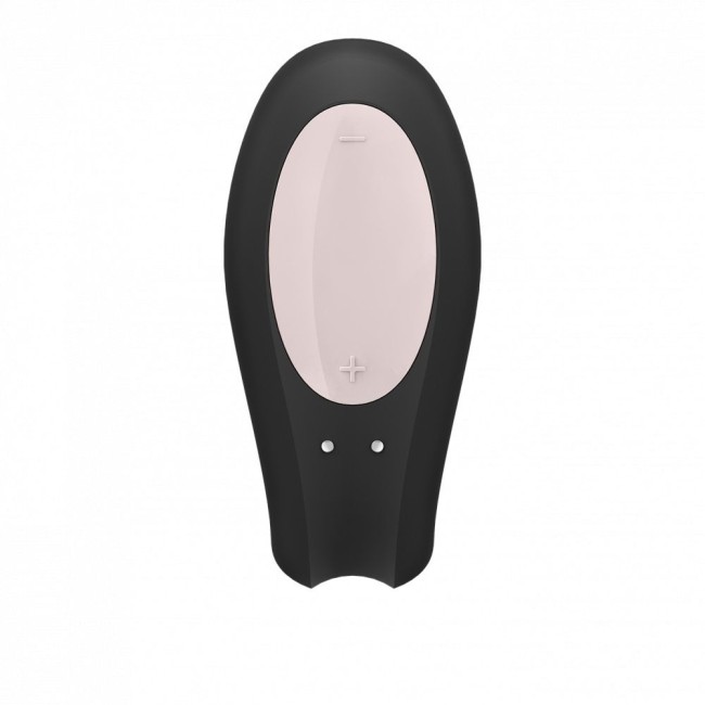 Черный вибратор для пар Double Joy с управлением через приложение Черный вибратор для пар Double Joy с управлением через приложение