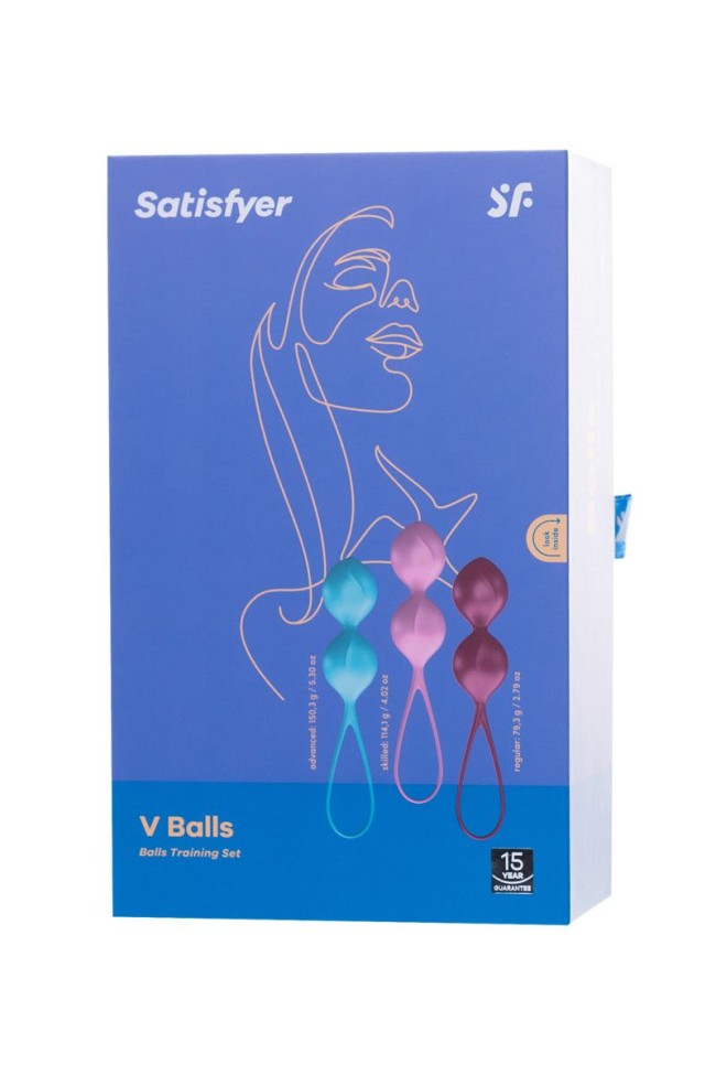 Набор из 3 двойных вагинальных шариков Satisfyer V Balls Набор из 3 двойных вагинальных шариков Satisfyer V Balls