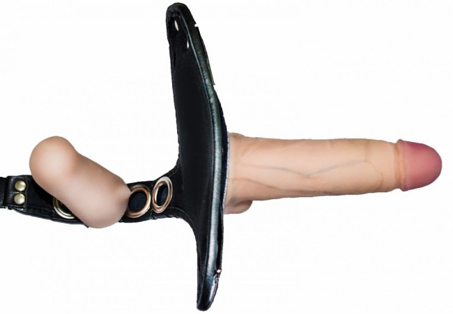 Кожаный пояс харнесс WOMAN LONG премиум класса с 3 насадками Кожаный пояс харнесс WOMAN LONG премиум класса с 3 насадками