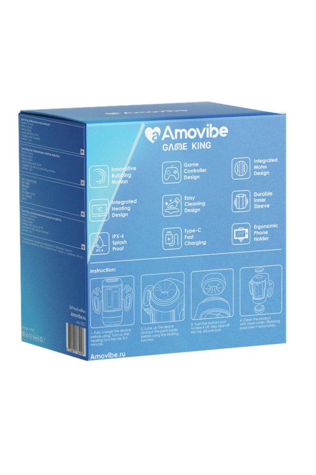 Черный инновационный робот-мастурбатор Game King Черный инновационный робот-мастурбатор Game King