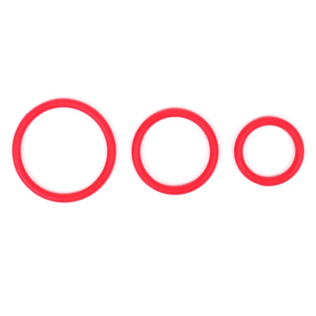 Набор из 3 красных эрекционных колец «Оки-Чпоки» Набор из 3 красных эрекционных колец «Оки-Чпоки»