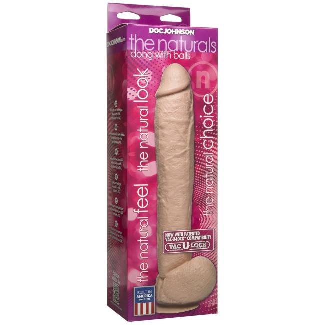 Фаллоимитатор большого размера The Naturals Vac-U-Lock Removable Suction Cup 12 Dong with Balls - 29,5 см. Фаллоимитатор большого размера The Naturals Vac-U-Lock Removable Suction Cup 12 Dong with Balls - 29,5 см.