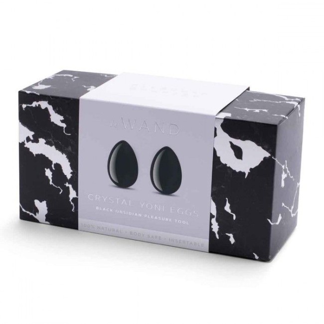 Тренажеры йони Le Wand Crystal Yoni Eggs из черного обсидиана Тренажеры йони Le Wand Crystal Yoni Eggs из черного обсидиана