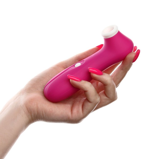 Малиновый вакуум-волновой стимулятор клитора - 12,5 см. Малиновый вакуум-волновой стимулятор клитора - 12,5 см.