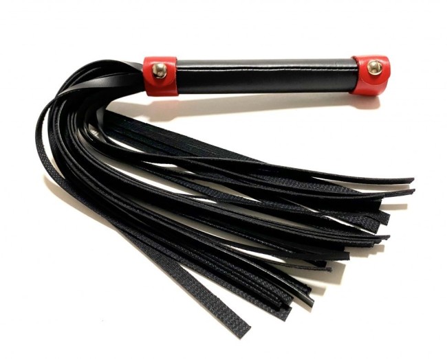 Черно-красная плеть из эко-кожи - 42 см. Черно-красная плеть из эко-кожи - 42 см.