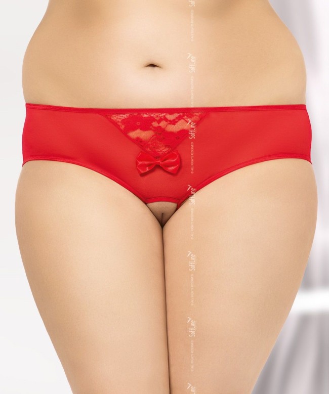 Трусики с ажурной вставкой на попке и доступом Трусики с ажурной вставкой на попке и доступом