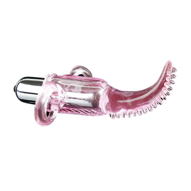 Насадка на палец в виде вибромассажера с щёточкой Насадка на палец в виде вибромассажера с щёточкой