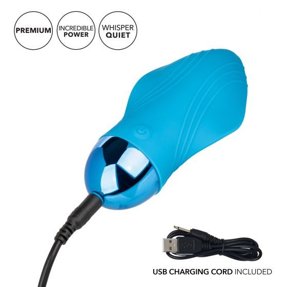 Голубой мини-вибратор Tremble Kiss - 12 см. Голубой мини-вибратор Tremble Kiss - 12 см.