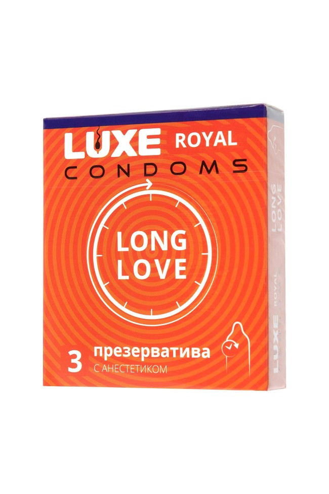 Презервативы с продлевающим эффектом LUXE Royal Long Love - 3 шт. Презервативы с продлевающим эффектом LUXE Royal Long Love - 3 шт.
