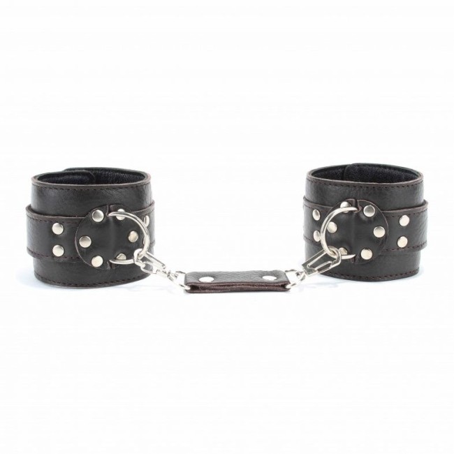 Коричневые оковы из мягкой кожи Коричневые оковы из мягкой кожи