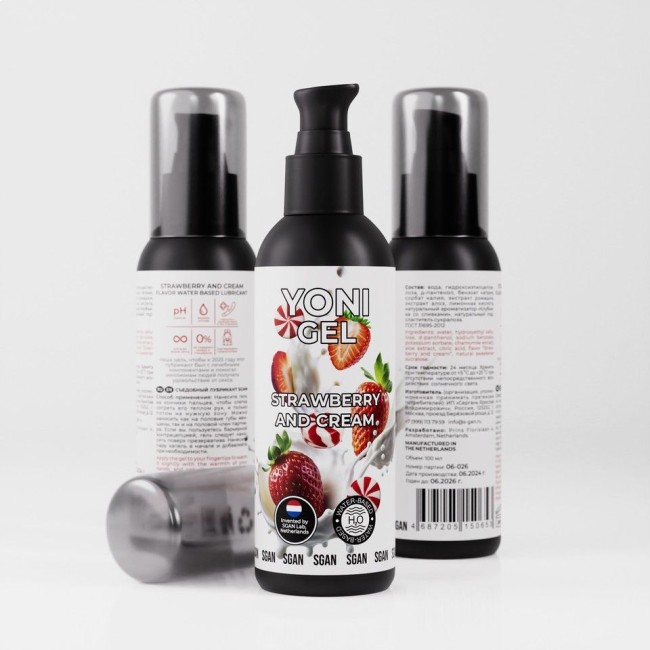 Лубрикант для орального секса SGAN со вкусом клубники со сливками - 100 мл. Лубрикант для орального секса SGAN со вкусом клубники со сливками - 100 мл.