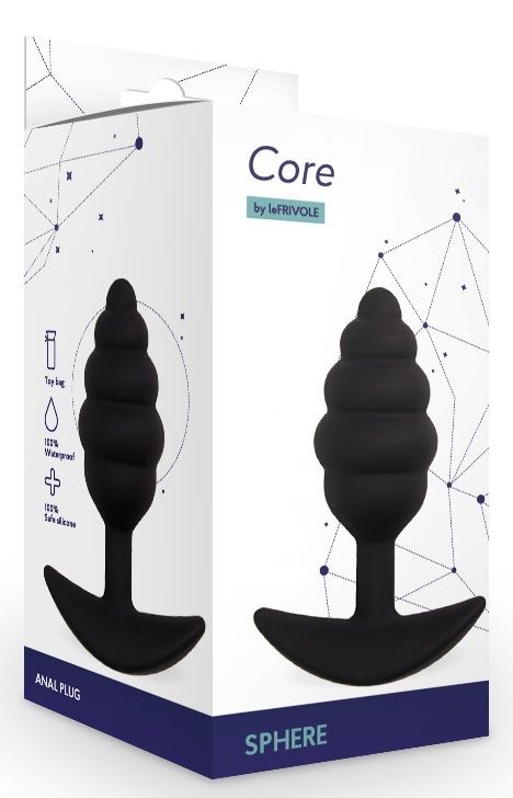 Черная анальная пробка Sphere S - 7,5 см. Черная анальная пробка Sphere S - 7,5 см.