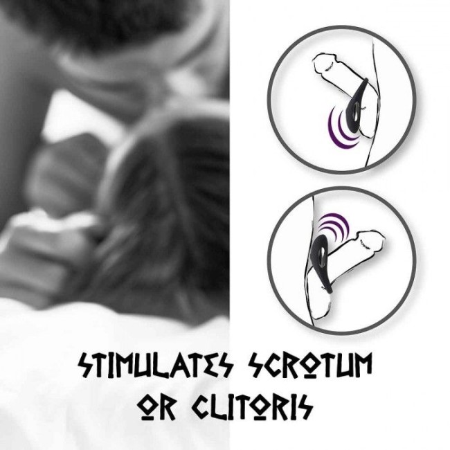 Черное эрекционное виброкольцо Thor Cockring Черное эрекционное виброкольцо Thor Cockring