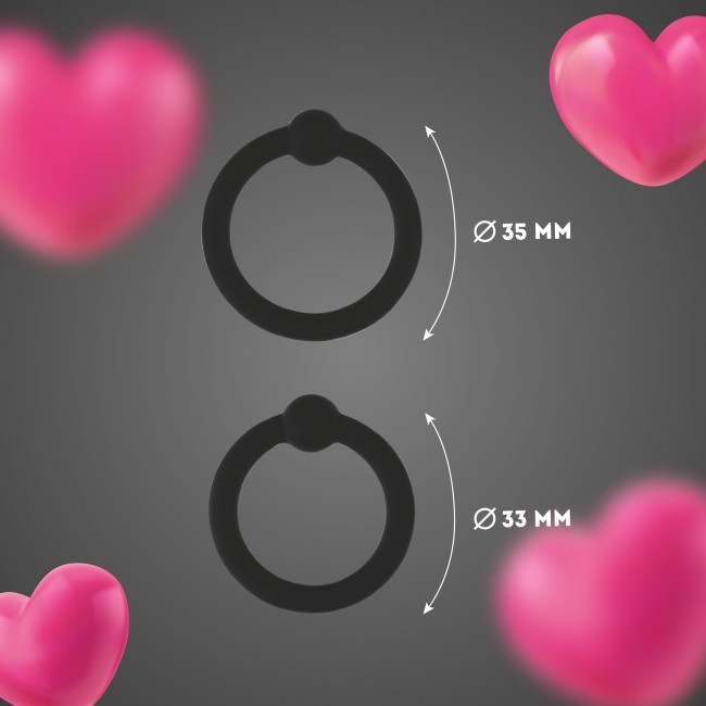 Набор из 4 черных силиконовых эрекционных колец Набор из 4 черных силиконовых эрекционных колец