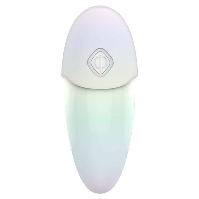 Белый клиторальный таппинг-стимулятор Pandora с насадкой для вакуумной стимуляции