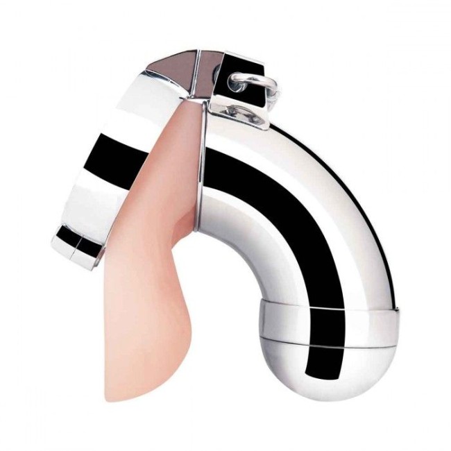 Серебристая сплошная клетка для фаллоса Total Submission Cage Серебристая сплошная клетка для фаллоса Total Submission Cage