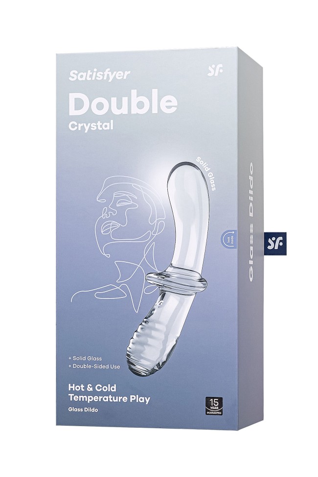 Прозрачный двусторонний стеклянный фаллоимитатор Satisfyer Double Crystal - 19,5 см. Прозрачный двусторонний стеклянный фаллоимитатор Satisfyer Double Crystal - 19,5 см.