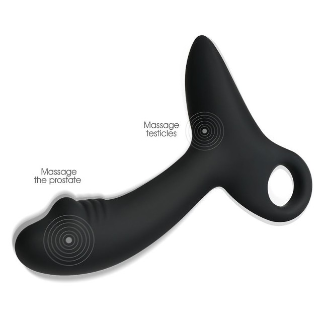 Черный силиконовый анальный вибромассажер Erokay Черный силиконовый анальный вибромассажер Erokay