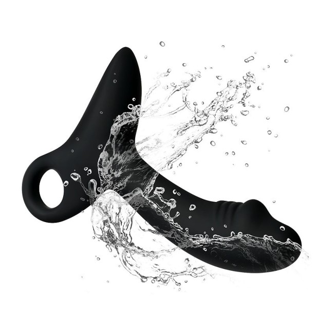 Черный силиконовый анальный вибромассажер Erokay Черный силиконовый анальный вибромассажер Erokay