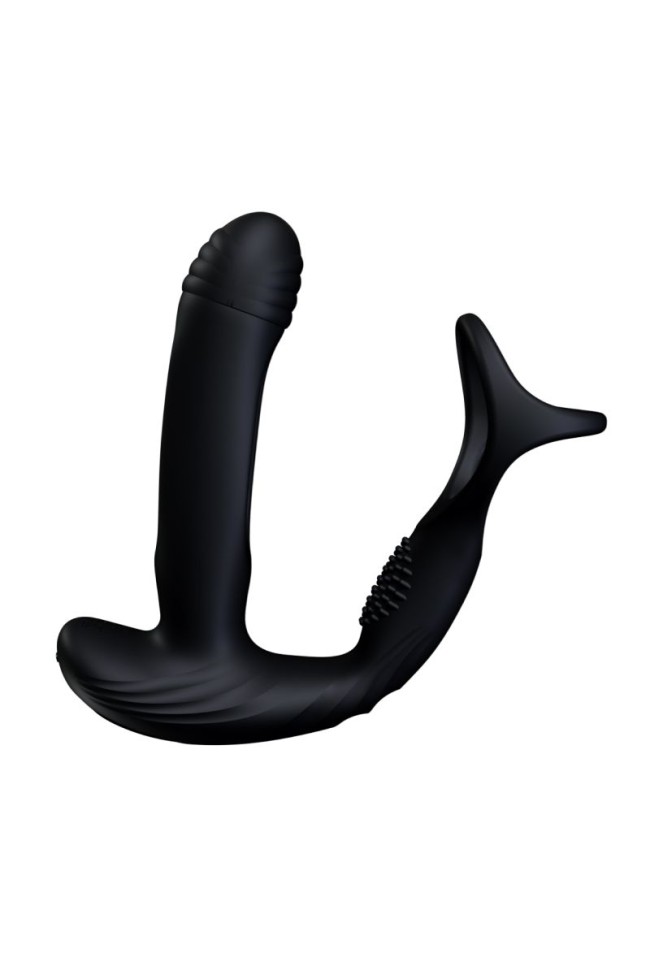 Черный инновационный масcажер простаты Pulse с функцией осцилляции Черный инновационный масcажер простаты Pulse с функцией осцилляции