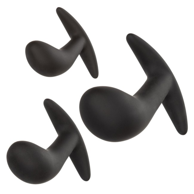 Набор из 3 черных стимуляторов простаты Silicone Prostate Kit Набор из 3 черных стимуляторов простаты Silicone Prostate Kit