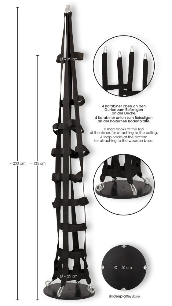 Подвесная клетка из ремешков Hanging strap cage Подвесная клетка из ремешков Hanging strap cage