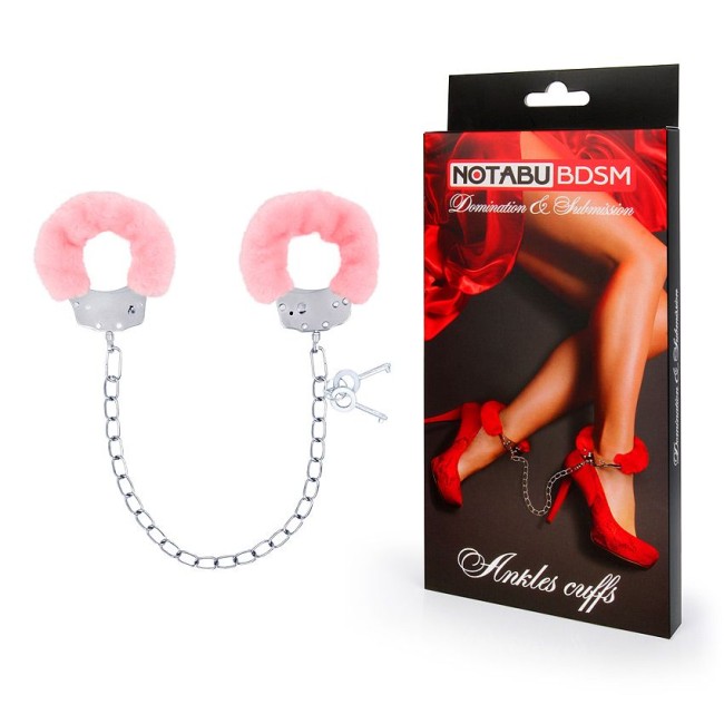 Металлические оковы с мягкой нежно-розовой опушкой Металлические оковы с мягкой нежно-розовой опушкой