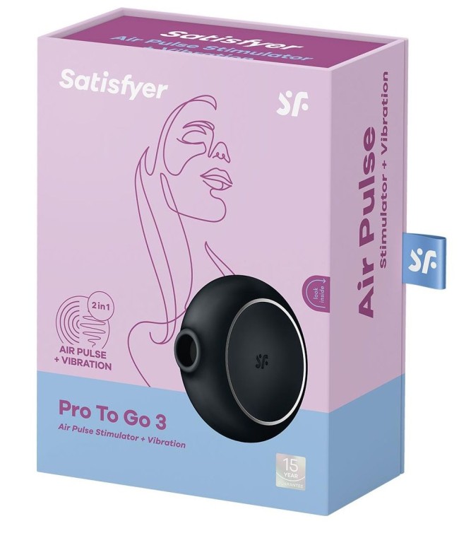 Черный клиторальный стимулятор Pro To Go 3 Черный клиторальный стимулятор Pro To Go 3