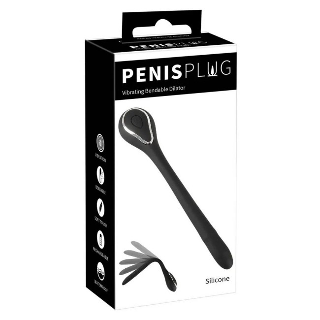 Черный гибкий уретральный стимулятор с вибрацией Vibrating Bendable Dilator - 13,5 см. Черный гибкий уретральный стимулятор с вибрацией Vibrating Bendable Dilator - 13,5 см.