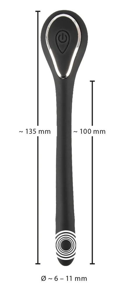 Черный гибкий уретральный стимулятор с вибрацией Vibrating Bendable Dilator - 13,5 см. Черный гибкий уретральный стимулятор с вибрацией Vibrating Bendable Dilator - 13,5 см.