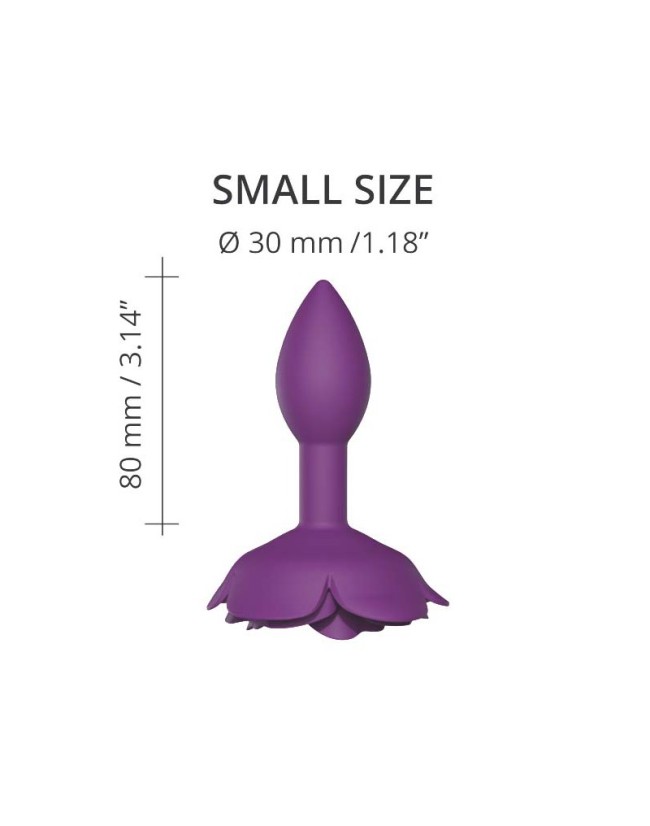 Фиолетовая анальная пробка с ограничителем-розой Open Rose Size S Butt Plug Фиолетовая анальная пробка с ограничителем-розой Open Rose Size S Butt Plug