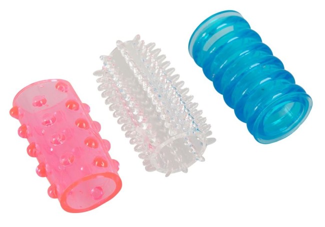 Комплект из трех рельефных насадок на пенис Tokyo Sleeves Комплект из трех рельефных насадок на пенис Tokyo Sleeves