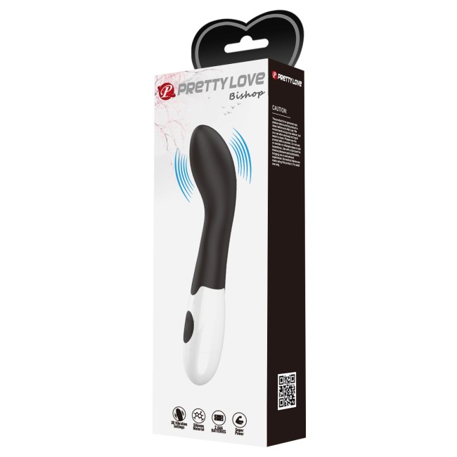 Черный вибратор Bishop для G-стимуляции - 18,2 см. Черный вибратор Bishop для G-стимуляции - 18,2 см.