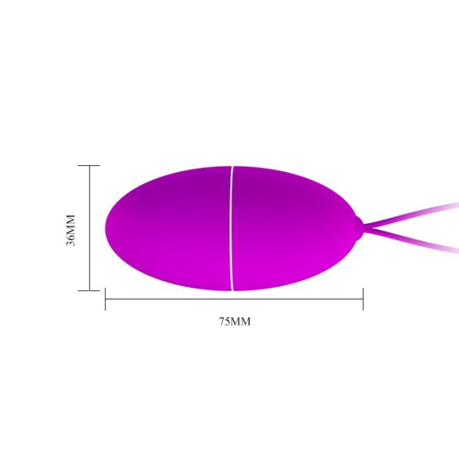 Лиловое гладкое виброяйцо с пультом ДУ Joanne Лиловое гладкое виброяйцо с пультом ДУ Joanne