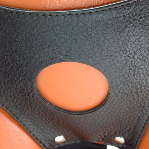 Коричневые кожаные трусики-джоки для насадок Коричневые кожаные трусики-джоки для насадок