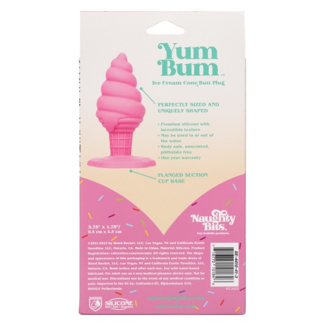 Розовая анальная пробка в виде мороженого Yum Bum Ice Cream Cone Butt Plug - 9,5 см. Розовая анальная пробка в виде мороженого Yum Bum Ice Cream Cone Butt Plug - 9,5 см.