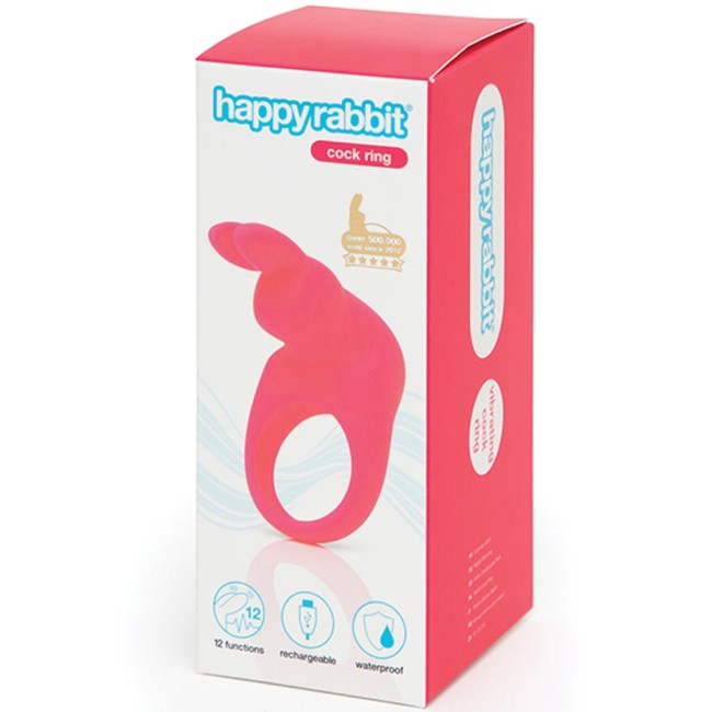 Розовое эрекционное виброкольцо Happy Rabbit Rechargeable Rabbit Cock Ring Розовое эрекционное виброкольцо Happy Rabbit Rechargeable Rabbit Cock Ring