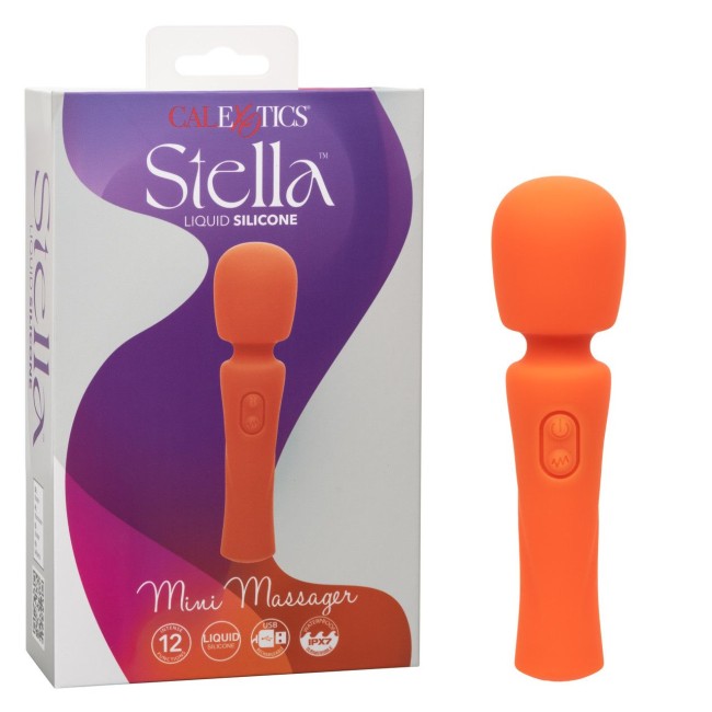 Оранжевый вибромассажер Stella Liquid Silicone Mini Massager - 14,5 см. Оранжевый вибромассажер Stella Liquid Silicone Mini Massager - 14,5 см.